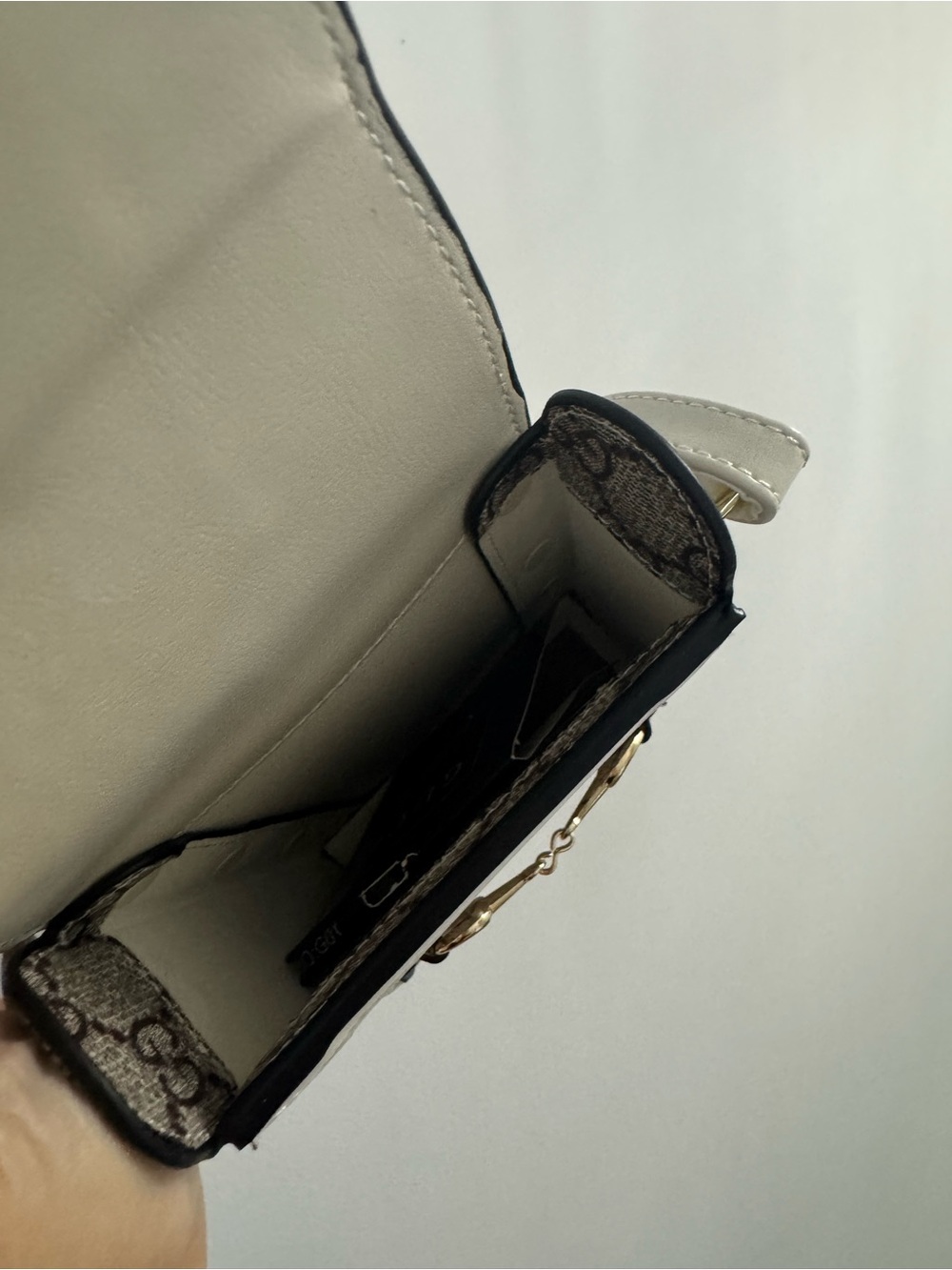 Mini Bag White Beige Monogram Crossbody Bag - Picture 5 of 8